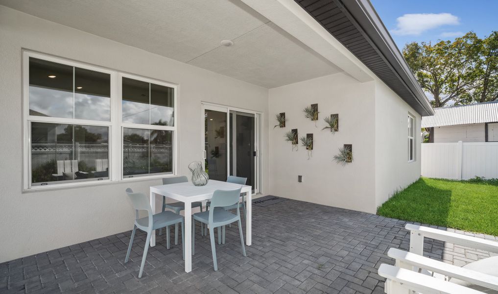 Covered patio for relaxing outdoors