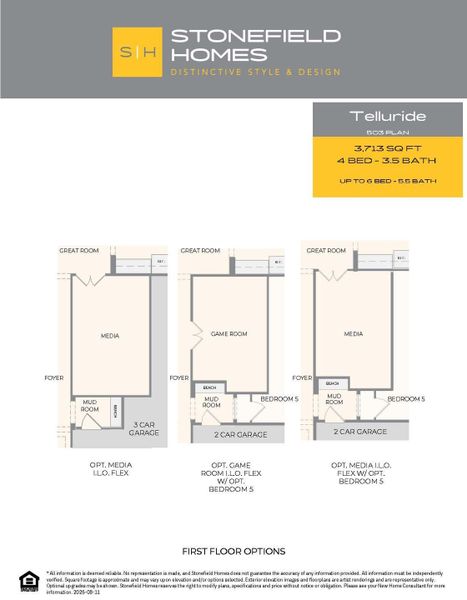 2D floor plan layout for the Telluride by Stonefield Homes in Rio Vista at Kelly Ranch, Aledo, TX (Image 26).