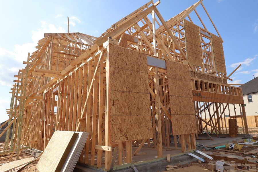 In-progress construction of a new home in Jubilee 50′, Hockley, TX (Image 12).