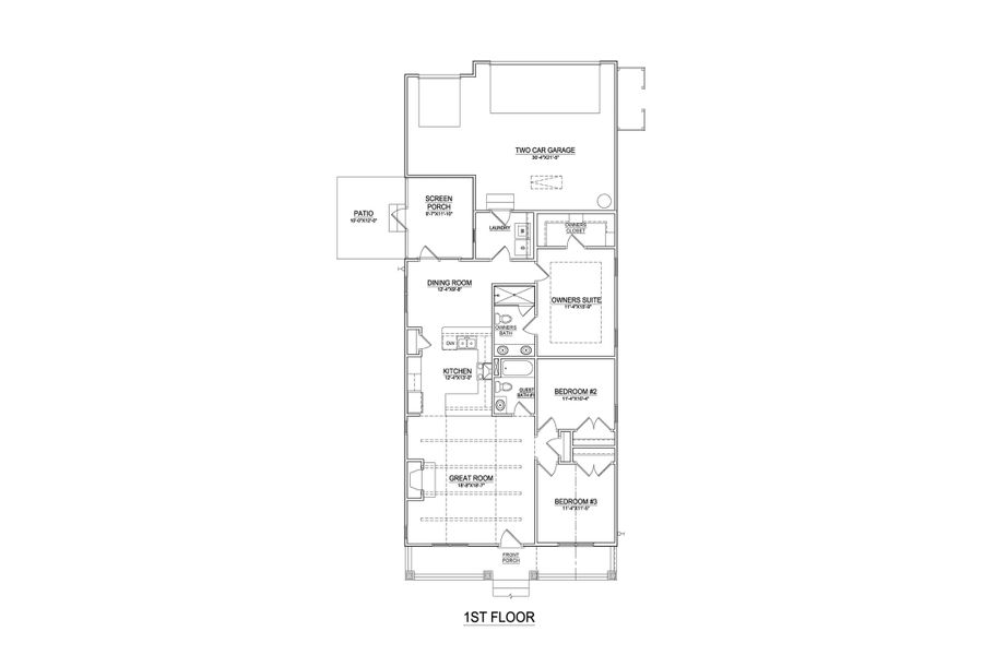 2D floor plan layout of this home in The Sanctuary at Sunset Beach, Sunset Beach, NC (Image 3).