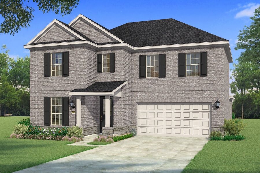 The Isabela - Traditional 2 with Stone Elevation The Isabela - Traditional 2 with Stone Elevation