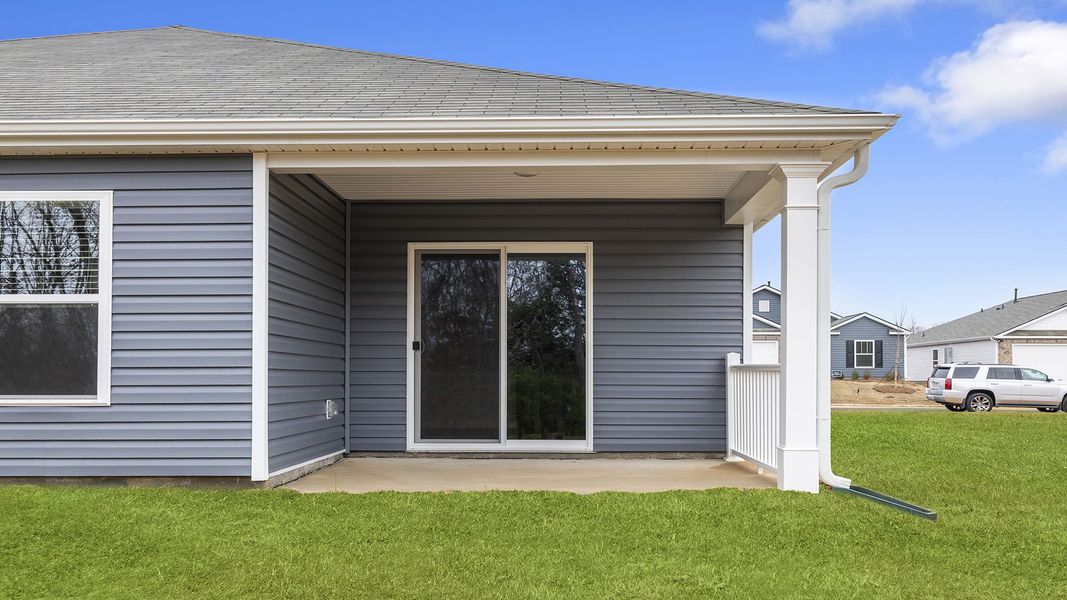 Exterior details and patio area of a home in Cedar Gap, Fountain Inn (Image 20). Exterior details and patio area of a home in Cedar Gap, Fountain Inn (Image 20).