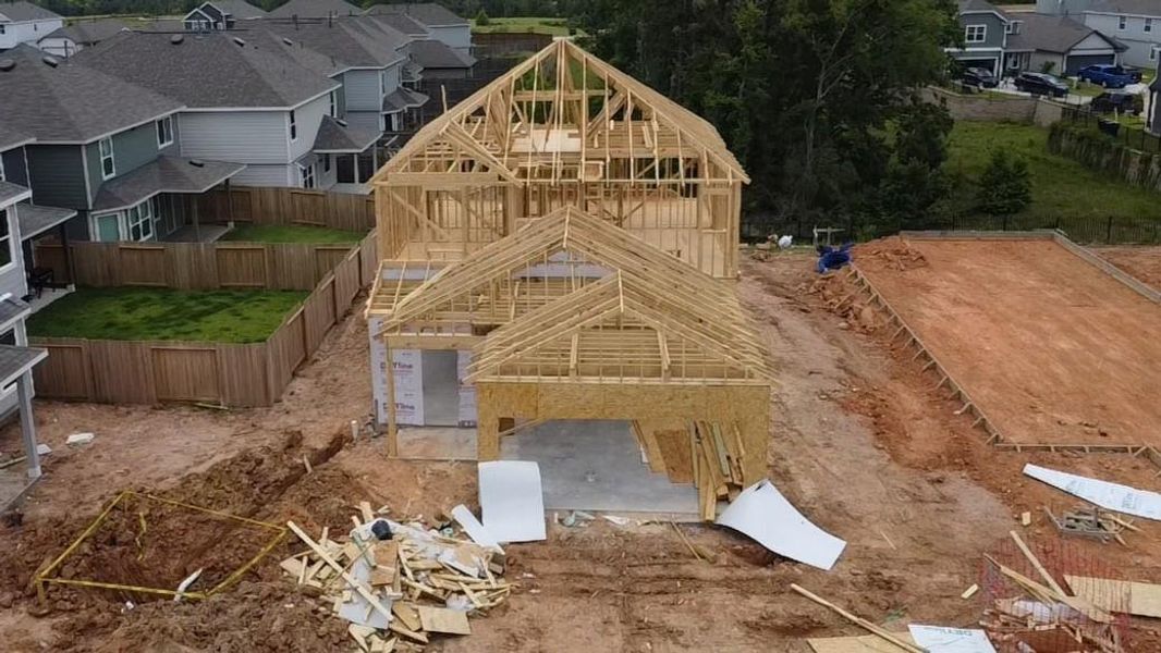 In-progress construction of a new home in Ridgeland Hills, Willis, TX (Image 26).