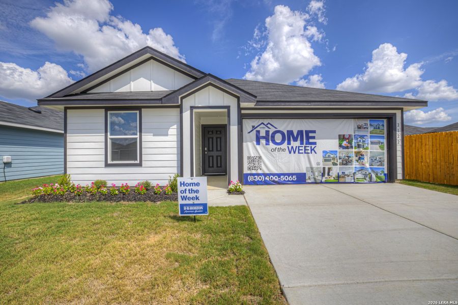 Front exterior of a new home in Ladera, Luling, TX, highlighting curb appeal (Image 1). Front exterior of a new home in Ladera, Luling, TX, highlighting curb appeal (Image 1).