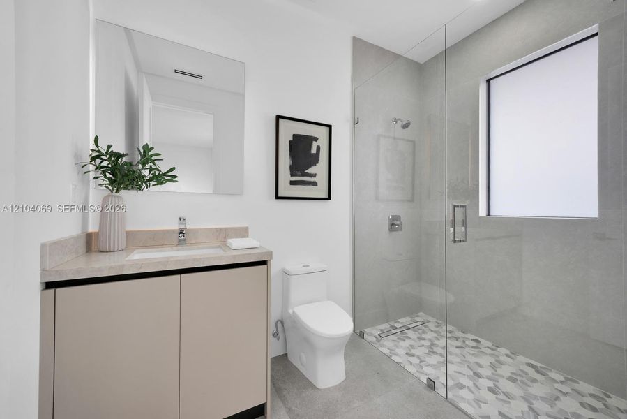 Furnished interior view inside a new home in , Miami (Image 37).