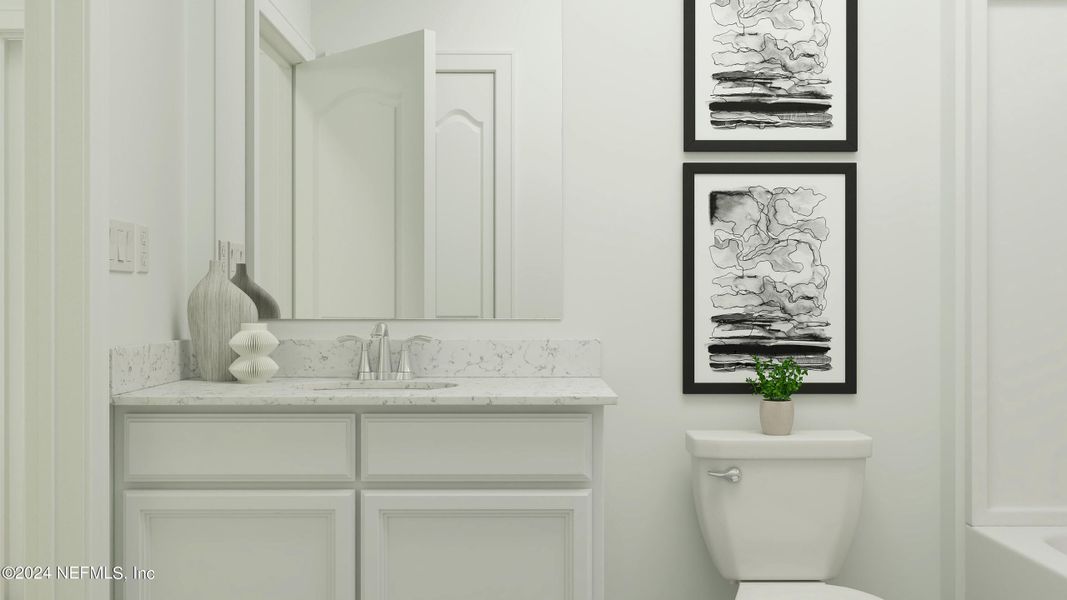 Furnished interior view inside a new home in Silver Falls Single Family at SilverLeaf, St. Augustine (Image 21).