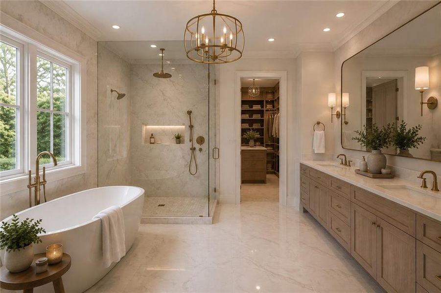 Furnished interior view inside a new home in , Alpharetta (Image 8).