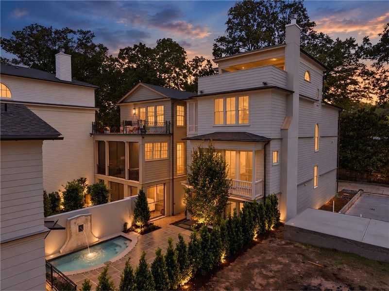 Exterior details and patio area of a home in , Atlanta (Image 28). Exterior details and patio area of a home in , Atlanta (Image 28).