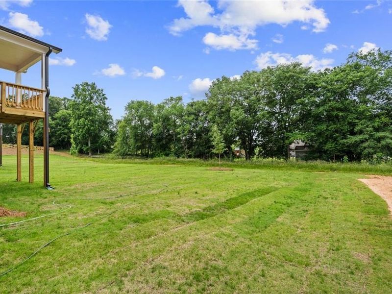Exterior details and patio area of a home in Wehunt Meadows, Hoschton (Image 4).
