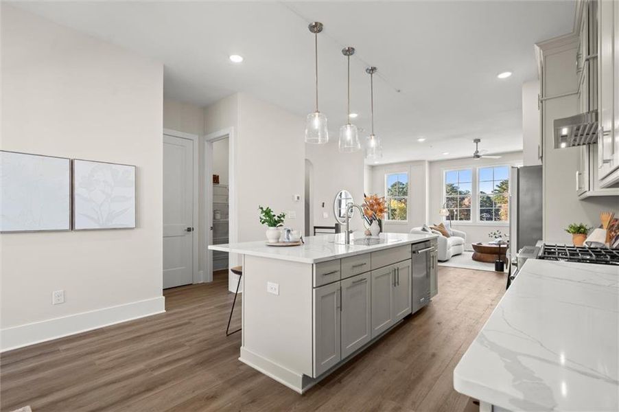 Furnished interior view inside a new home in , Alpharetta (Image 15). Furnished interior view inside a new home in , Alpharetta (Image 15).