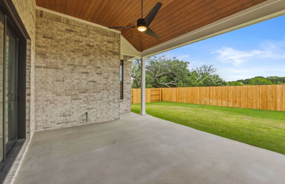 Exterior details and patio area of a home in 6 Creeks, Kyle (Image 40). Exterior details and patio area of a home in 6 Creeks, Kyle (Image 40).
