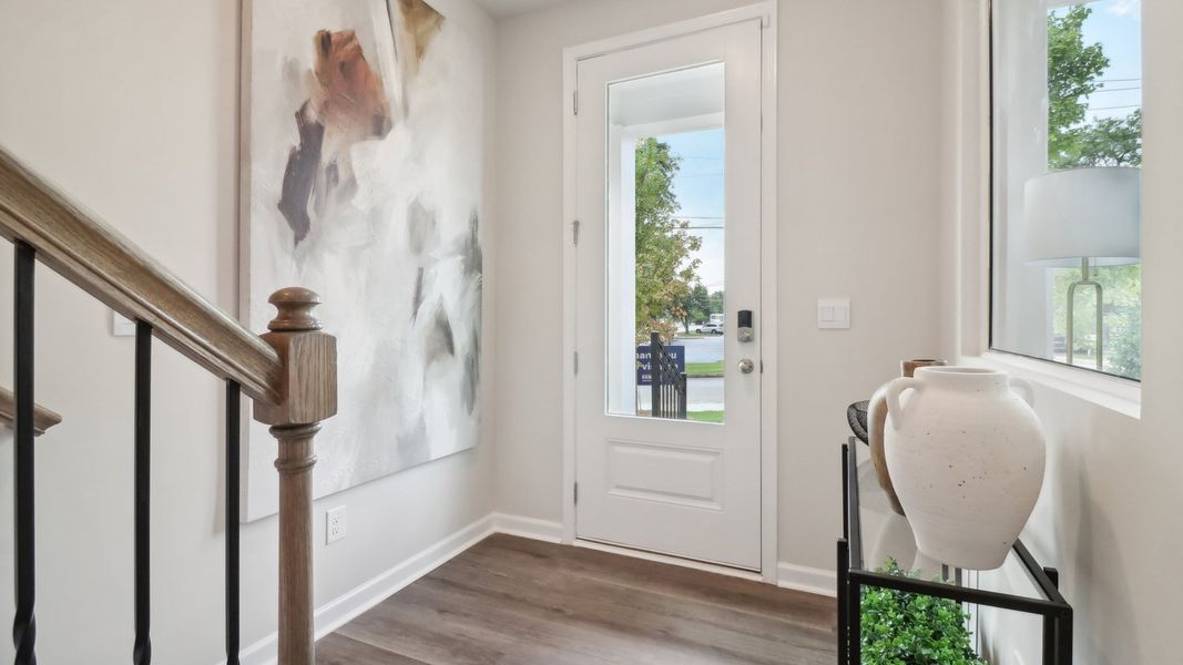 Furnished interior view inside a new home in Townes at Asbury, Hapeville (Image 11). Furnished interior view inside a new home in Townes at Asbury, Hapeville (Image 11).