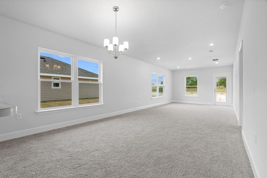 Representative unfurnished interior of a home built from the Plan 1478 by Adams Homes in Rolling Hills, Bell (Image 10). Representative unfurnished interior of a home built from the Plan 1478 by Adams Homes in Rolling Hills, Bell (Image 10).