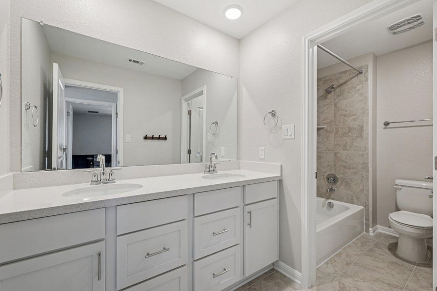 Furnished interior view inside a new home in Emory Crossing 50s, Hutto (Image 12). Furnished interior view inside a new home in Emory Crossing 50s, Hutto (Image 12).