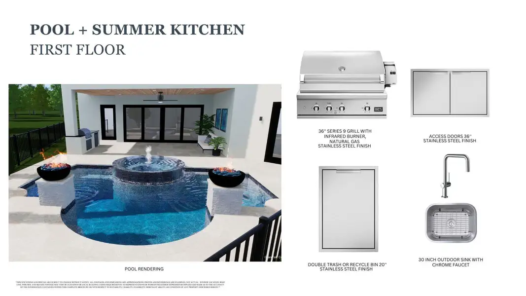 Outdoor oasis complete with Custom Pool, Summer Kitchen, Stainless Steel Grill, and Covered Veranda... ideal for year-round entertaining!