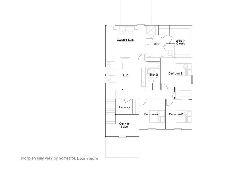 2D floor plan layout of this home in Heron's Walk at Summers Corner: Carolina Collection, Summerville, SC (Image 2). 2D floor plan layout of this home in Heron's Walk at Summers Corner: Carolina Collection, Summerville, SC (Image 2).