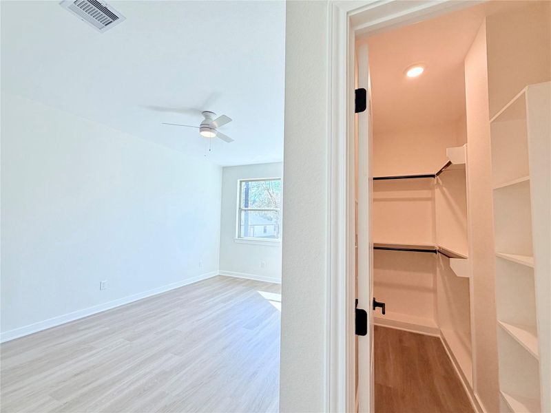 Entrance to Primary walk in closet