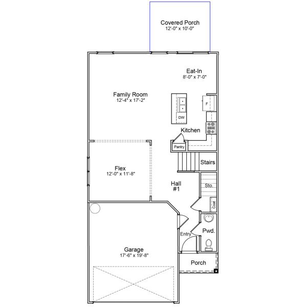 2D floor plan layout of this home in Mayfair Village, Spartanburg, SC (Image 3).