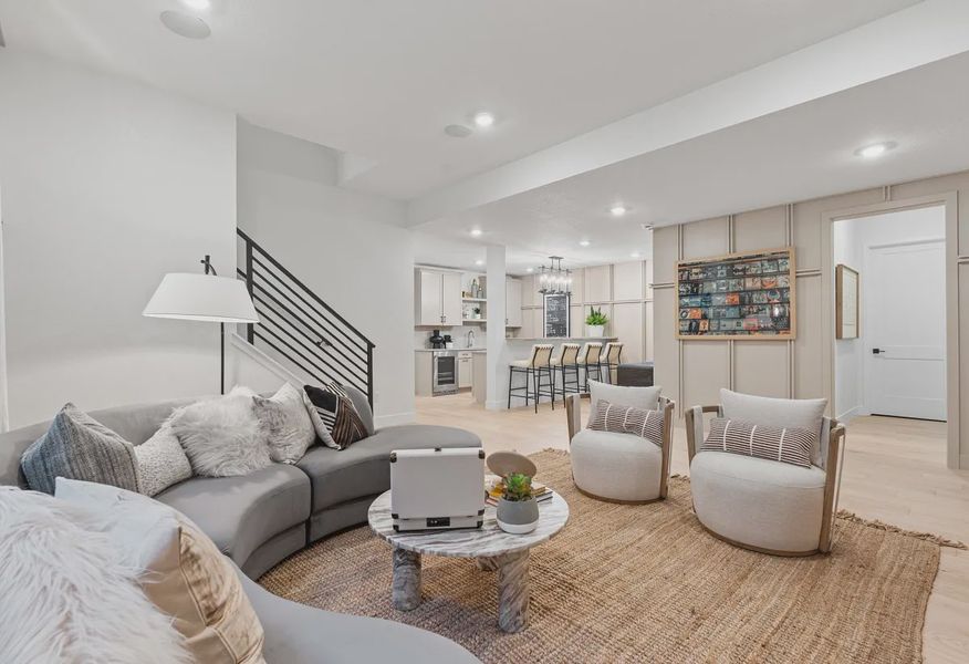 Pemberly Model Finished Basement Rec Room + Wet Bar - 16 of 28