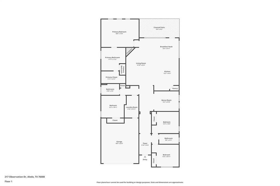 2D floor plan layout of this home in , Aledo, TX (Image 5).