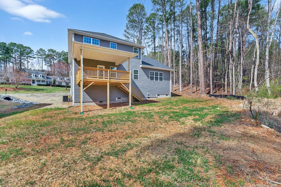 Exterior details and patio area of a home in Crystal Village, Albemarle (Image 3).