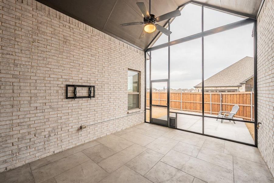 Exterior details and patio area of a home in Karis, Crowley (Image 26).