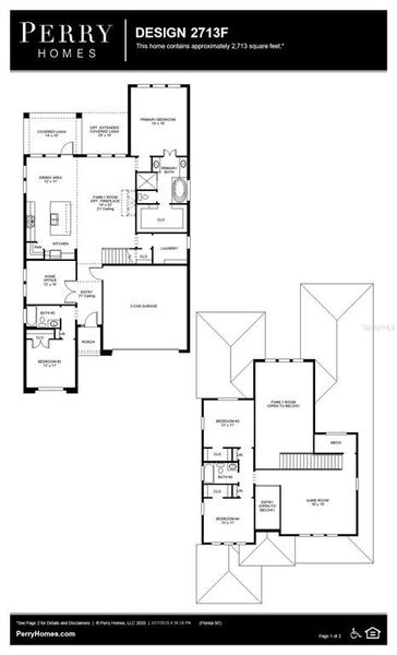 2D floor plan layout of this home in Mandarin Grove, Palmetto, FL (Image 3).
