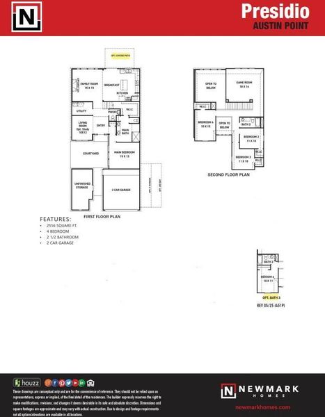 2D floor plan layout of this home in Austin Point, Richmond, TX (Image 1). 2D floor plan layout of this home in Austin Point, Richmond, TX (Image 1).