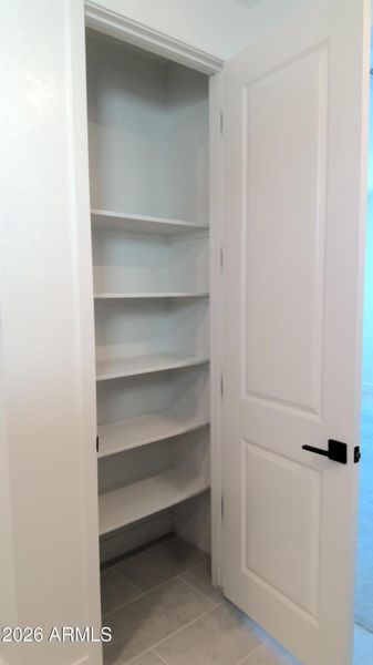 Linen closet in master bath