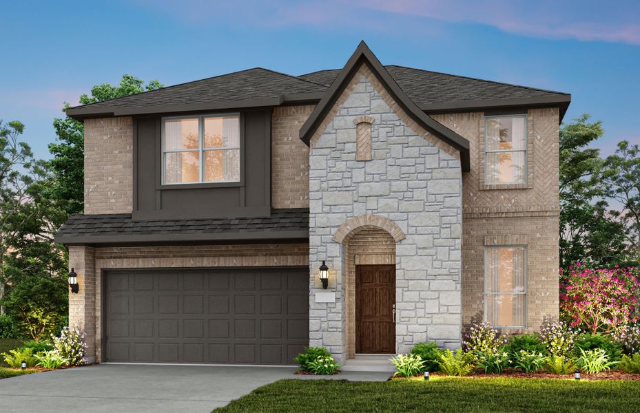 Representative exterior photo of a completed home built from the Puma by Pulte Homes in Ribbonwood, Aubrey, TX (Image 25).