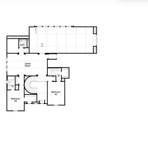 2D floor plan layout for the PalermoGR Plan by Highland Homes in Estates at Bristol Valley, Heath, TX (Image 3). 2D floor plan layout for the PalermoGR Plan by Highland Homes in Estates at Bristol Valley, Heath, TX (Image 3).