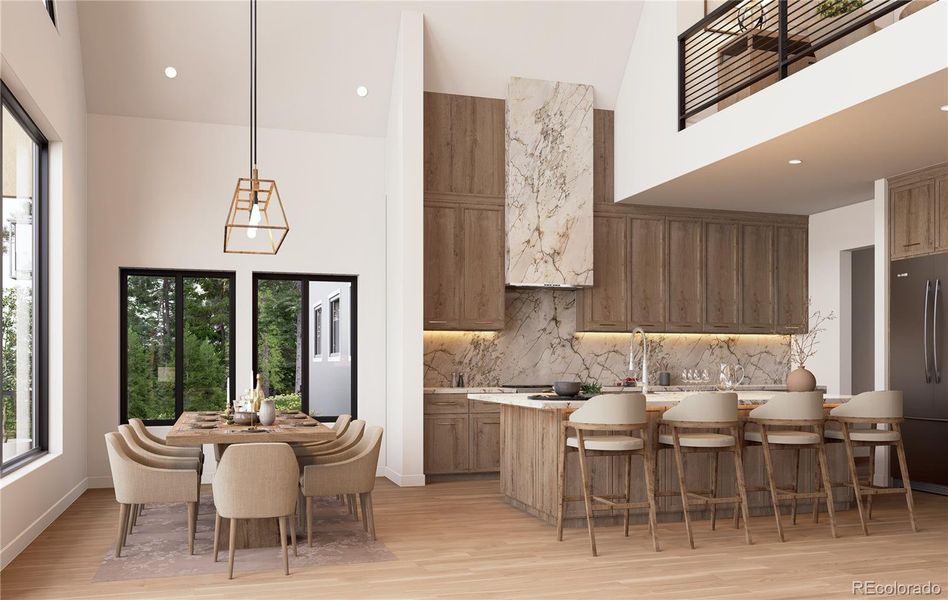 Furnished interior view inside a new home in , Conifer (Image 11).