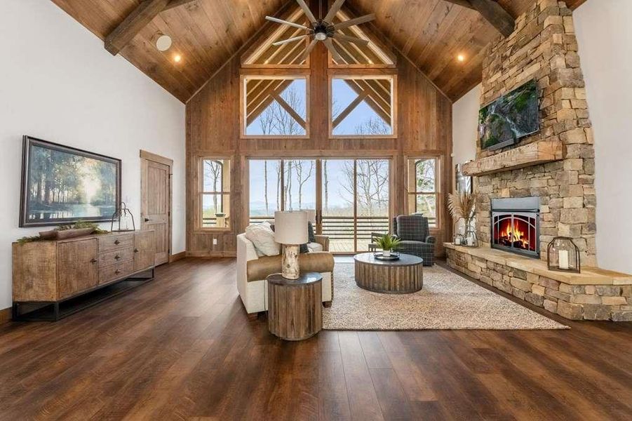 Furnished interior view inside a new home in , Blue Ridge (Image 25).