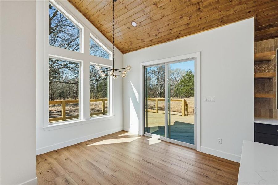 Sliding glass door that takes you to your deck!