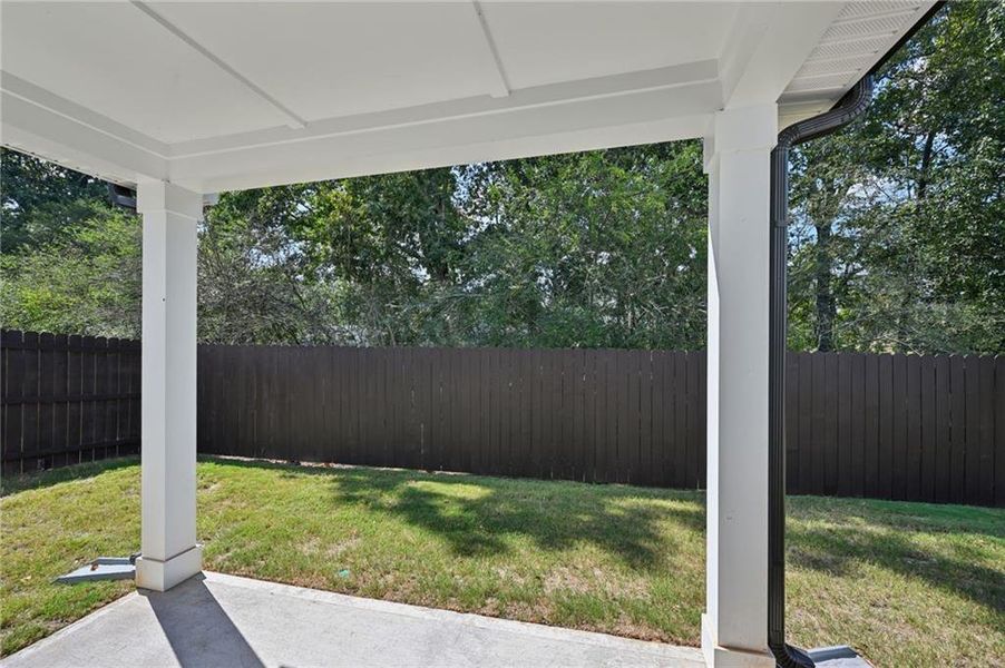 Exterior details and patio area of a home in Hemingway - Reserve Series, Cumming (Image 23).