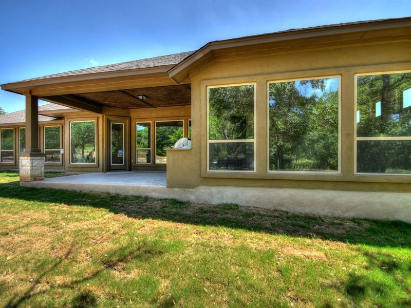 Representative exterior details of a home built from the San Simeon I by Giddens Homes in Clearwater Ranch, Liberty Hill (Image 104).