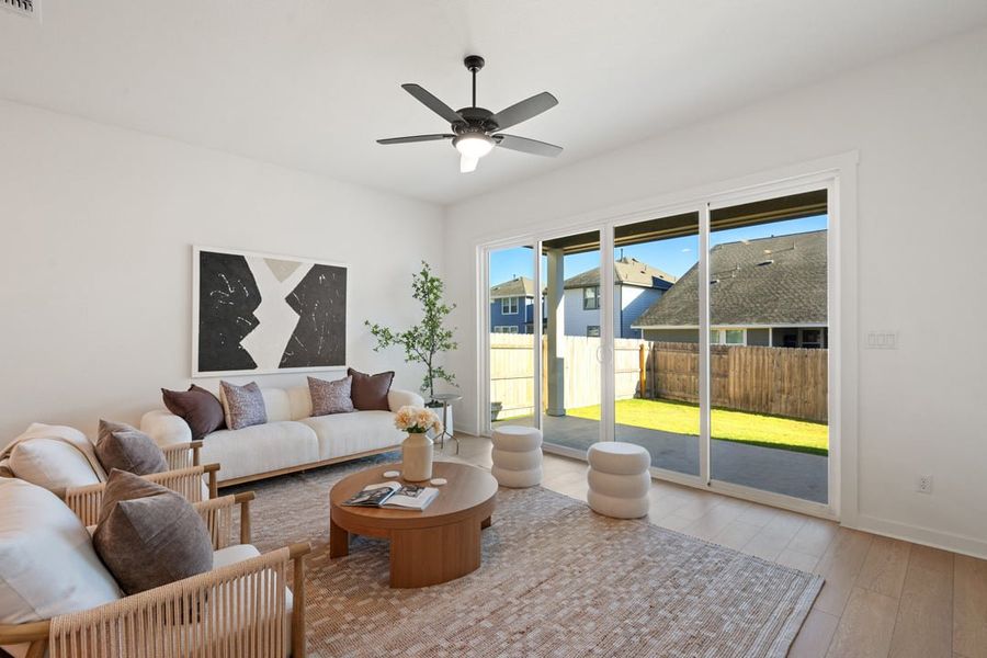 Furnished interior view inside a new home in Arbor Collection at Lariat, Liberty Hill (Image 31).