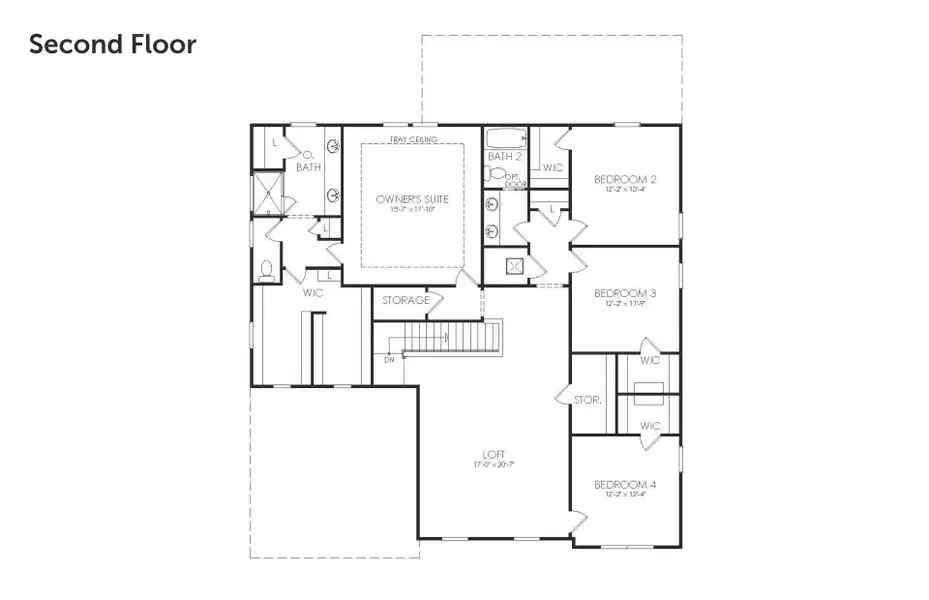 2D floor plan layout for the Oakhurst by John Wieland in Iverly, Canton, GA (Image 3). 2D floor plan layout for the Oakhurst by John Wieland in Iverly, Canton, GA (Image 3).