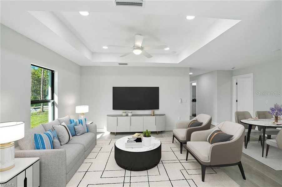 Furnished interior view inside a new home in , Punta Gorda (Image 3). Furnished interior view inside a new home in , Punta Gorda (Image 3).