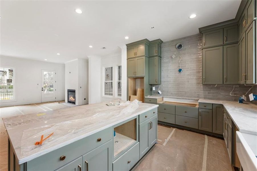 In-progress construction of a new home in , Alpharetta, GA (Image 22).