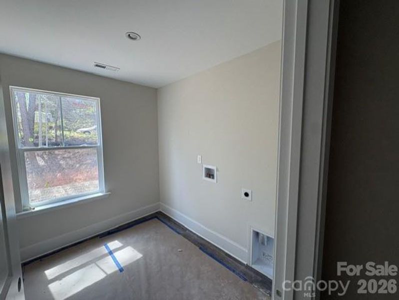 Laundry room during construction