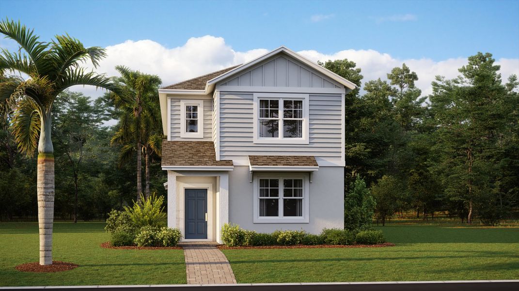 Image 2 representing the Asheville by Lennar in Bridgewalk: Manor Alley Collection, St. Cloud, FL.