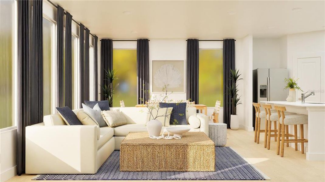 Furnished interior view inside a new home in Sanctuary at Wellness Ridge, Clermont (Image 7).