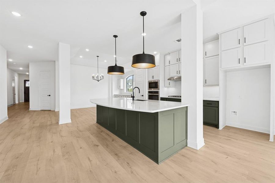 Furnished interior view inside a new home in South Pointe Cottage Series, Mansfield (Image 9). Furnished interior view inside a new home in South Pointe Cottage Series, Mansfield (Image 9).