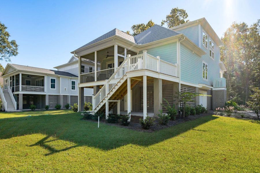 Exterior details and patio area of a home in , Johns Island (Image 27).