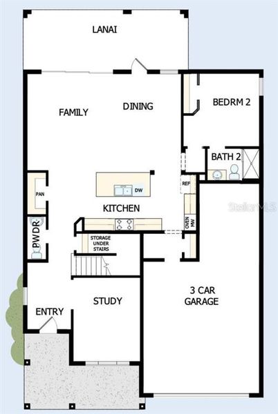 2D floor plan layout of this home in Waterset Classic Series, Apollo Beach, FL (Image 2). 2D floor plan layout of this home in Waterset Classic Series, Apollo Beach, FL (Image 2).