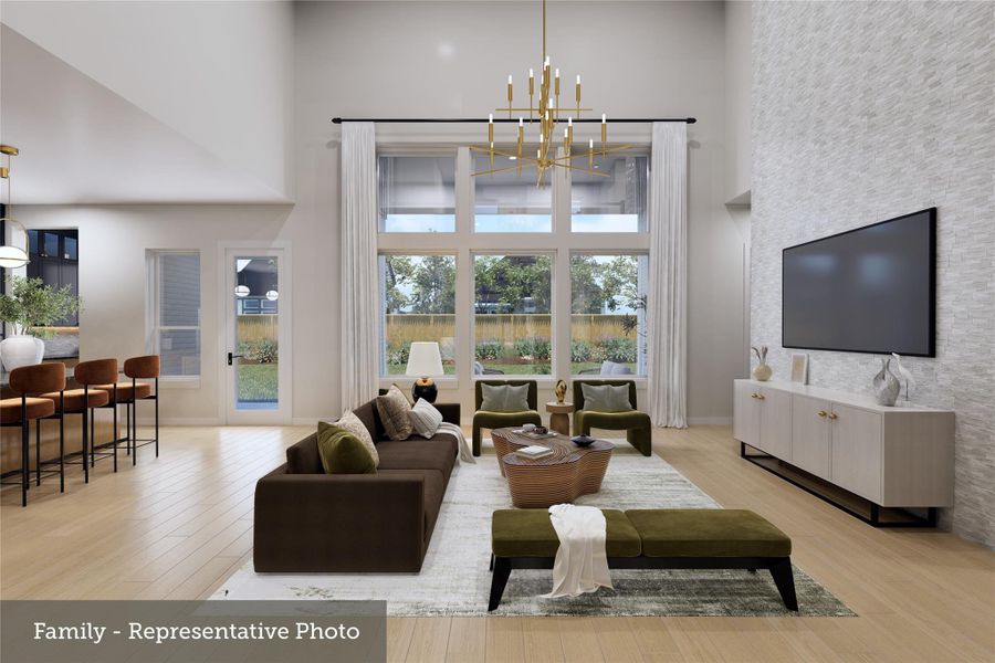 Furnished interior view inside a new home in The Woodlands Hills - Premier Collection, Willis (Image 7).