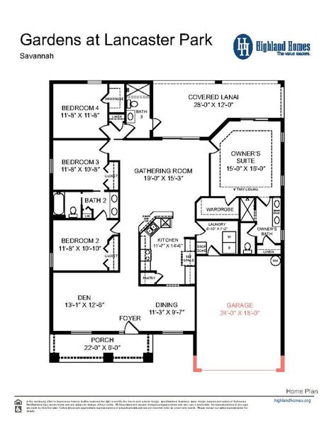 Savannah - Home Layout