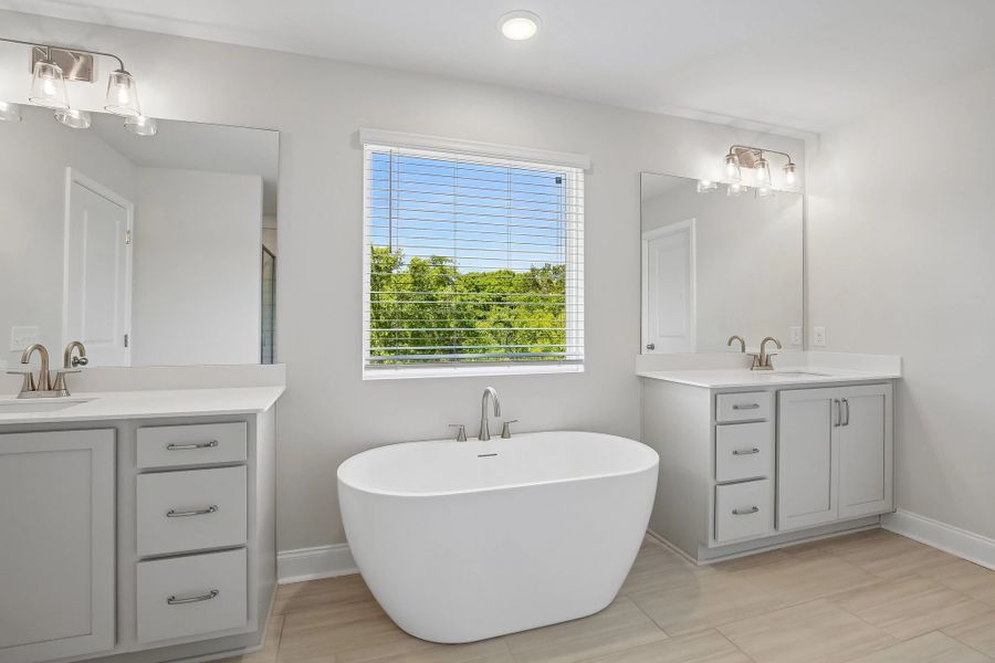 Primary Bathroom featuring AW Collection® Milan w/freestanding tub Primary Bathroom featuring AW Collection® Milan w/freestanding tub