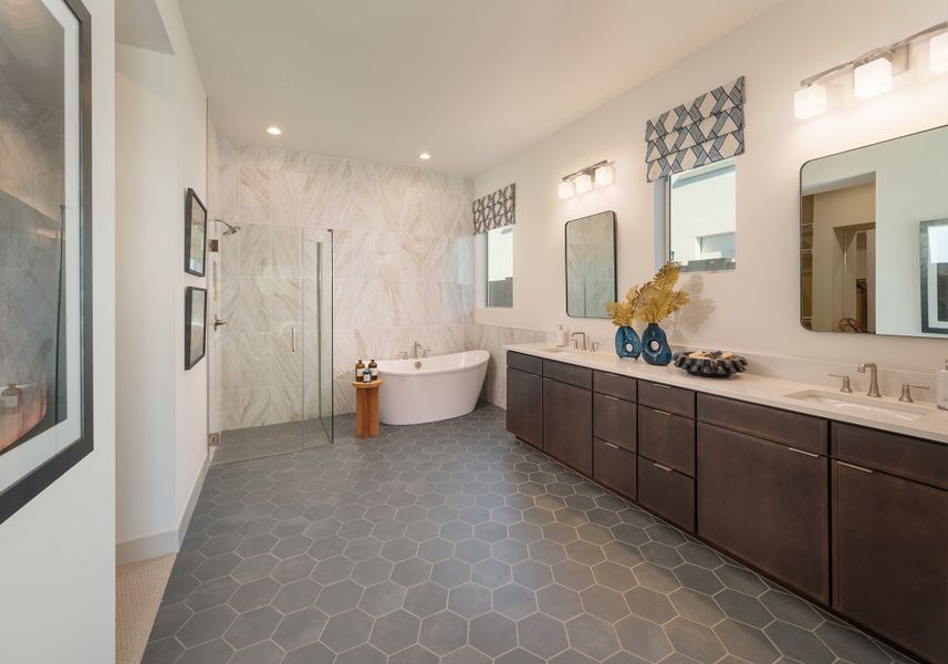 Representative furnished interior of a home built from the The Pineridge by David Weekley Homes in Tamber at Soleo, San Tan Valley (Image 5).